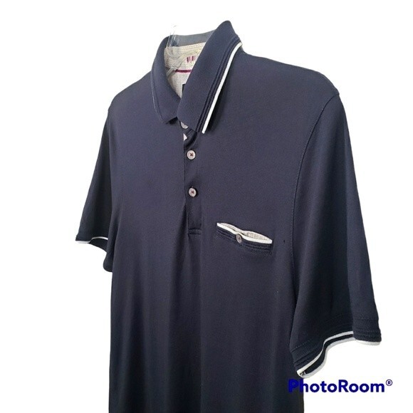 Ted Baker London Mens Short Sleeve Chest Pocket Polo Shirt Size 4 - Picture 3 of 7